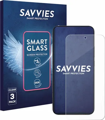 Produktbild von 3x Savvies Schutzglas Folie für realme Narzo 90 9H Panzer Schutzfolie Glas Displayschutz klar transparent