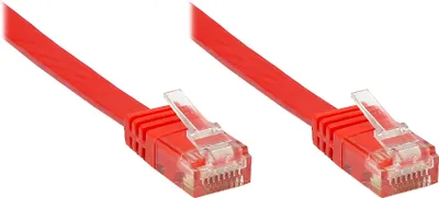 Produktbild von Patchkabel, Cat. 6, U/UTP, FLACHKABEL, rot, 0,5m, Good Connections®