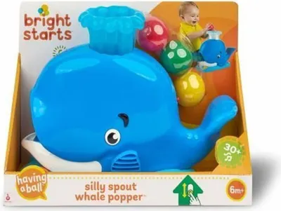 Immagine prodotto di Musical Activity Toy with Light and Sounds - BRIGHT STARTS - Silly Spout Whale Ball Popper - 3 Balls - Early Development