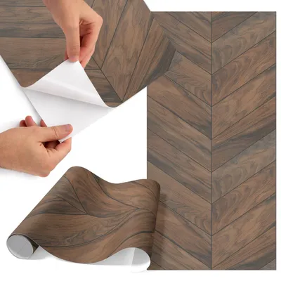 Produktbild von Möbelfolie 75x150 cm - Klebefolie Möbel - Selbstklebende Folie - Folie für Möbel - Möbelfolie Küche - Klebefolie Küche - Möbelfolie Schrank - Wasserdicht - Abwaschbar - Selbstklebend - Luftblasenfrei - Rückstandslos entfernbar - Holzstruktur