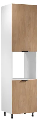 Obrázek produktu pro Kuchyňská skříň na vestavnou troubu SALERNO - šířka 60 cm, bílá / dub
