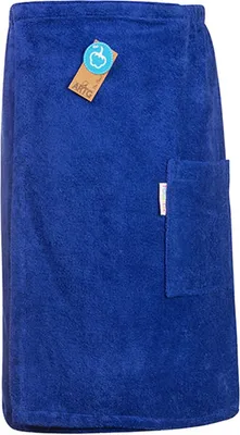 Immagine prodotto di A&R 042.50 | Sauna Kilt Uomo con chiusura in velcro - 65 x 150 cm - Colore: True Blue - Dimensioni: 65 x 150 cm