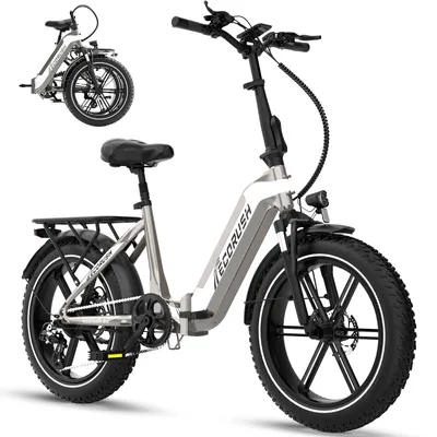 Produktbild von ECORUSH E Bike Klapprad, E-Bike mit 20×4,0 Zoll Fat Tire, 48V 499.2Wh Akku, 7-Gang, LCD-Display, 60-100KM,250W Motor & 25Km/h Elektrofahrräder