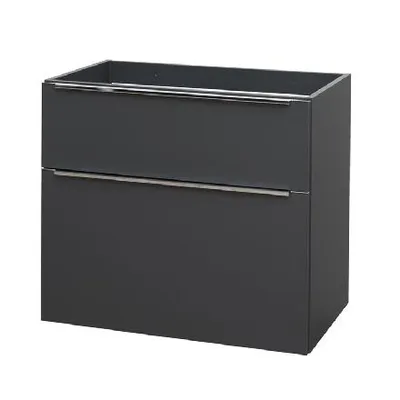 Image de Mereo Mailo - Meuble sous-vasque 805 x 700 x 476 mm, 2 tiroirs, anthracite CN531S