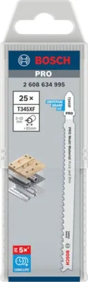 Immagine prodotto di PRO Multi Material spesso e sottile T345XF Stichsägeblatt, 132 mm, 25-tlg.