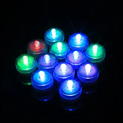 Obrázek produktu pro LED podvodní svíčka, vodotěsná, barevná, pro svatby, vánoční oslavy a jiné dekorace