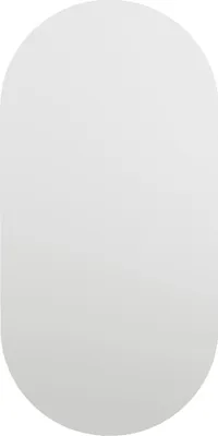 A plain white oval shape.