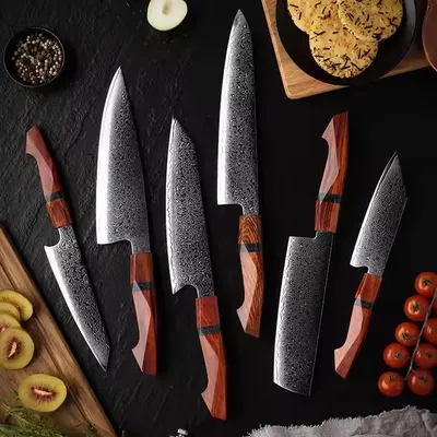 Zdjęcie produktu dla Nóż kuchenny Damaśkowy Kikaru Kiritsuke - Wysoka jakość i ostrość KP35082