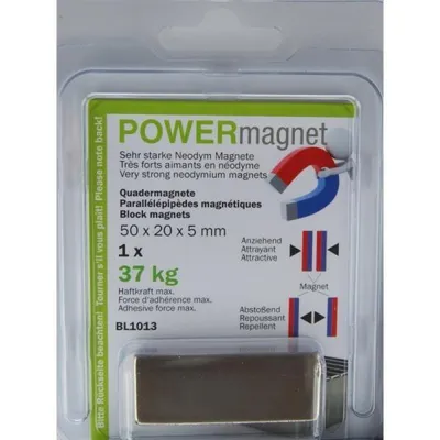 Produktbild von Powermagnet Quadermagnet 50x20x5mm 1Stk. BL1013