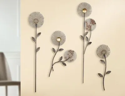 Produktbild von Gilde Metall Wandrelief Blume 69471