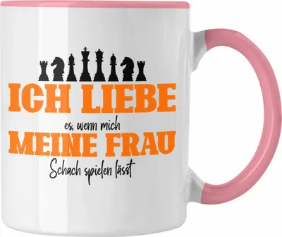 Produktbild von Trendation - Lustige Schach Tasse Geschenk für Schachspieler (Rosa)