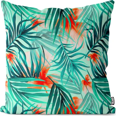 Produktbild von VOID Tropische Palmen Blüten Kissenbezug Kissenhülle Sofakissen Kissen Deko Outdoor-Kissen Dekokissen