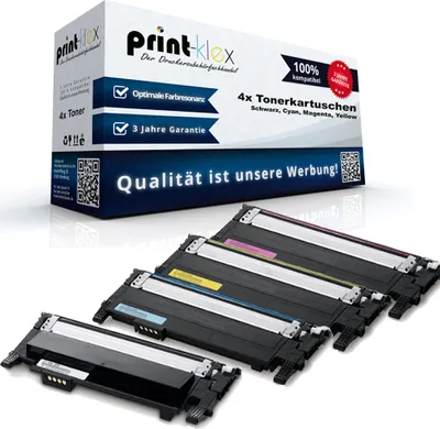 Produktbild von 4x Kompatible Tonerkartuschen für HP Color Laser 150 a Color Laser 150 nw Color Laser 150 Series W2070A W2071A W2073A W2072A 117A Black Cyan Magenta Yellow - Office Plus Serie