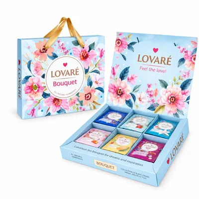 Immagine prodotto di Lovare Tea "Bouquet", Set regalo 6 gusti, 30 pezzi