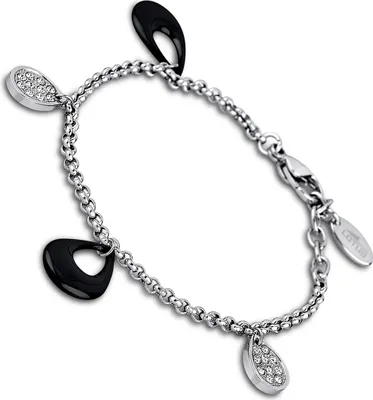 Produktbild von Lotus Style Armband LS1706-2/2 Edelstahl Keramik schwarz silber Tropfenform