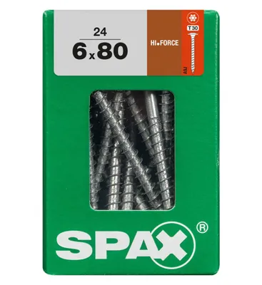 Produktbild von Spax Holzbauschrauben 6.0 x 80 mm TX 30 - 24 Stk.