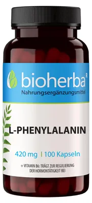Produktbild von Bioherba L-Phenylalanin 420 mg 100 Kapseln