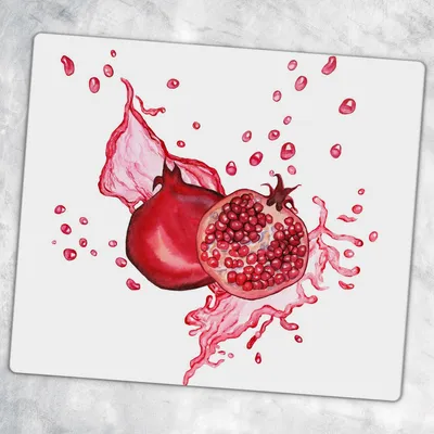 Produktbild von Glas-Herdabdeckplatten Glaskeramikkochfeld-Abdeckung Spritzschutz Glas 60 cm x 52 cm - Obst Splash
