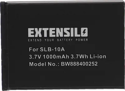 Produktbild von EXTENSILO Akku kompatibel mit Samsung WB151F, WB200F, WB201F, WB500, WB152F, WB151, WB250, WB250F, WB280F, WB2100 Kamera (1000 mAh, 3,7 V, Li-Ion)
