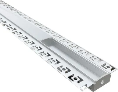 Produktbild von 2m Alu-Einbauprofil für LED-Streifen mit doppelter Abdeckung Opak Weiß