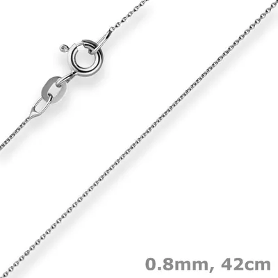 0-8mm-Rund-Ankerkette-aus-585-Weißgold-42cm