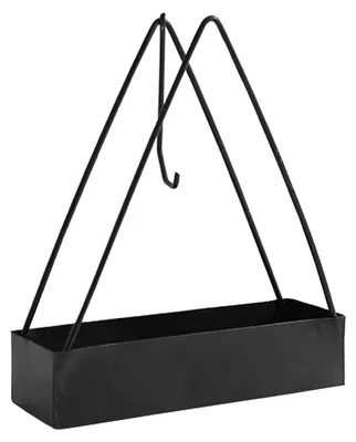 Imagen del producto de Soporte triangular de metal para bobinas, fabricado en hierro grueso, con base ensanchada para mayor estabilidad y prevención de quemaduras. Diseño que ahorra espacio, con posibilidad de colgar. Bandeja para incienso con soporte para bobinas, ideal para dormitorios. Color: