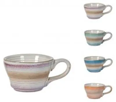 Immagine prodotto di H&H Set 4 Tazze Caffè Java In Stoneware Assortiti Cc90
