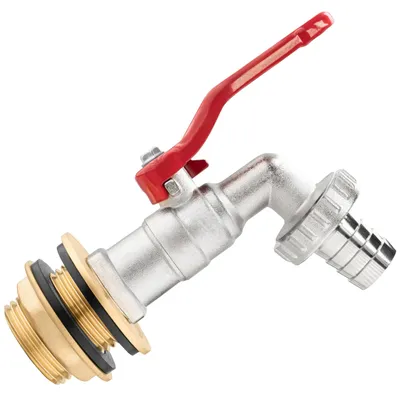 Productafbeelding van Regenton kraan 3/4" met tankdoorvoer en slangtule