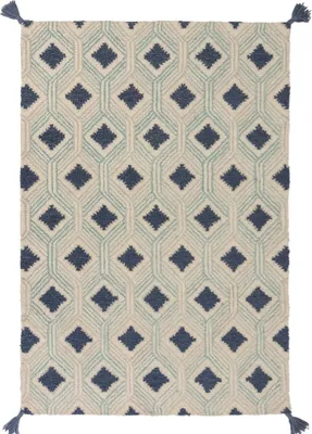 Produktbild von KADIMA DESIGN BERKEL MARCO 120 cm x 170 cm Blau Rechteckig Indoor Teppich