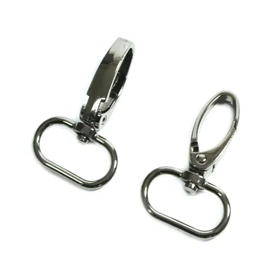 Produktbild von 10 Schnapphaken mit Wirbel 51 x 31mm Gurtbreite 25mm Karabiner