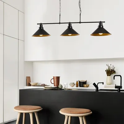 Produktbild von Opviq, Sivani- Sivani ABY, Schwarz, Kronleuchter, 108 x 24 cm, Metallkörper