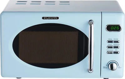 Produktbild von Wolkenstein Mikrowelle WMW720 LB - blau, Retro-Design, 700Watt, 20l, nostalgie