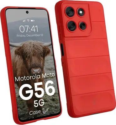 Produktbild von Robuste Handyhülle für Motorola Moto G56 5G, Bizon Case Tur, Rot