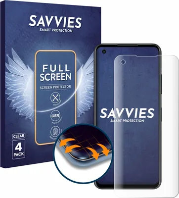 Produktbild von 4x Savvies Fullscreen Schutzfolie für ASUS ZenFone 9 Displayschutz Folie Fullcover Klar Transparent
