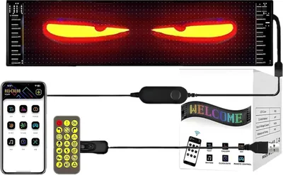 Produktbild von Devil Eyes Light for Cars Led Augen für LKW, LED Augen für Auto, Anzeige Programmierbar LED mit APP-Steuerung und Fernbedienung, für Text, Auto,LKW, Graffiti, Smart App