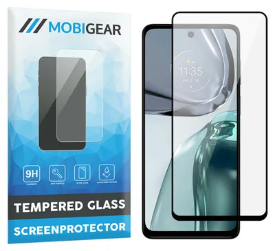 Produktbild von Mobigear Premium Displayschutzfolie für Motorola Moto G62, gehärtetes Glas – Displayschutzfolie – Kompatibel mit Hüllen – Schwarz