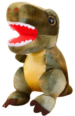 Zdjęcie produktu dla Pluszowa przytulanka dinozaur z teksturowaną skórą zielona 32 cm
