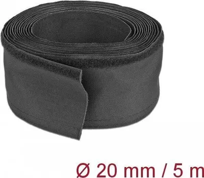 Image de DELOCK Gewebeschlauch Klettverschl. hitzebest. 5mx20mm Black