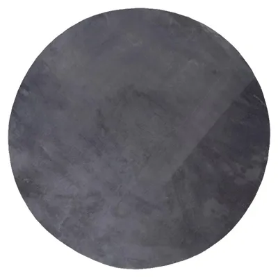 Image de Volero - Tapis Rond à Poils Ras - Cosy Anthracite - Ø 80cm