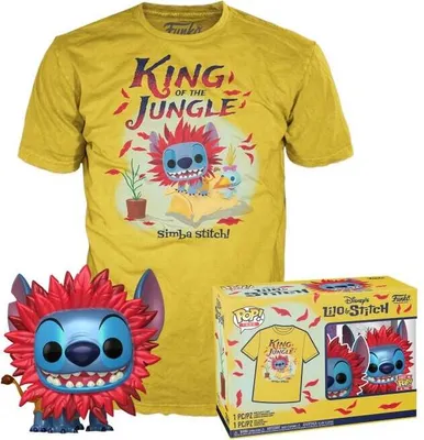 Zdjęcie produktu dla Funko Funko Pop! Pan Stitch jako Simba – POP! & Tee Standard L