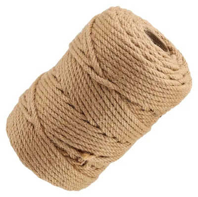 Image de TRANKIELO® - Corde en jute naturel, 100 mètres x 6 mm - Durable et résistante à la déchirure - Idéale pour les travaux manuels et la décoration