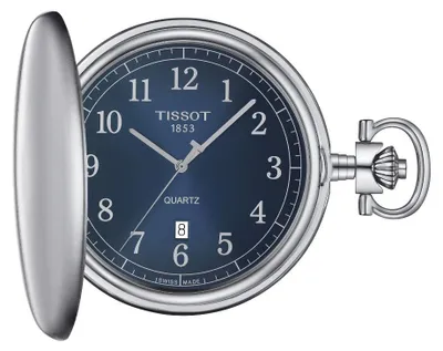 Produktbild von Tissot Taschenuhr T862.410.19.042.00 Savonette Silber/blau