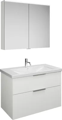 Produktbild von burgbad Eqio Set, bestehend aus Spiegelschrank, Keramik-Waschtisch und Waschtischunterschrank, Breite 930mm, SFAN093F2009C0001G0146