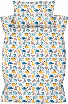 Produktbild von Amilian Kinderbettwäsche 2-teilig – 100×135 & 40×60 cm – 100 % Baumwolle, Hotelverschluss – für Babybett, Kleinkinderbett & Gitterbett