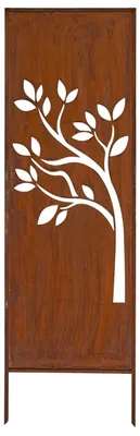 Produktbild von Sichtschutz Metall - 160 cm x 50 cm - Edelrost - Rostoptik Sichtschutz für Garten - Sichtschutzelement - Sichtschutzwand - Gartendekoration Zaun