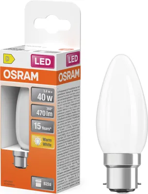 Obrázok produktu pre OSRAM 4099854467387 LED žiarovky, klasický tvar mini sviečky 3,4 W 470 lm