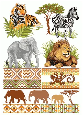 Productafbeelding van Schema voor kruissteek, Lindner, "Safari", 028