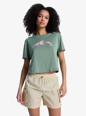 Image de T-shirt Roxy Boundless Spirit, vert huile, taille S