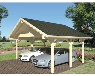 Produktbild von Doppelcarport Palmako Robert 20,6 m² 635 x 510 cm tauchgrundiert