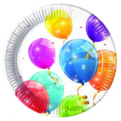 Immagine prodotto di Palloncini scintillanti, piatti di cartone grandi (23 cm), confezione da 8 pezzi